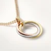 Collar Trinity con cadena de diamantes en oro tricolor | Cartier Us