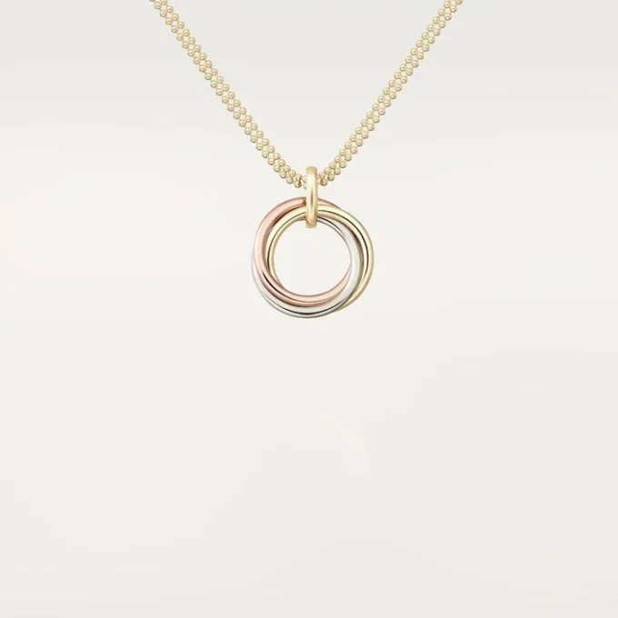 Collar Trinity con cadena de diamantes en oro tricolor | Cartier Us