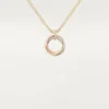 Collar Trinity con cadena de diamantes en oro tricolor | Cartier Us