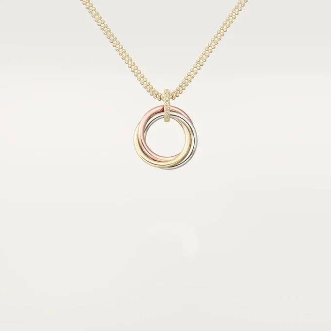 Collar Trinity con cadena de diamantes en oro tricolor | Cartier Us