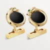 Gemelos Panthere de Cartier – Oro amarillo, ónix, tsavoritas y laca negra – Cartier Gemelos Panthere de Cartier – Oro amarillo, ónix, tsavoritas y laca negra – Cartier