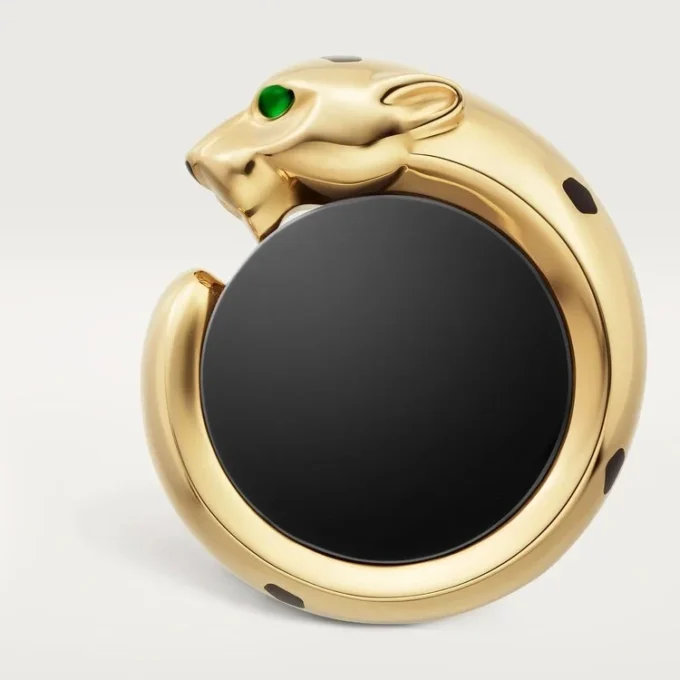 Gemelos Panthere de Cartier – Oro amarillo, ónix, tsavoritas y laca negra – Cartier Gemelos Panthere de Cartier – Oro amarillo, ónix, tsavoritas y laca negra – Cartier