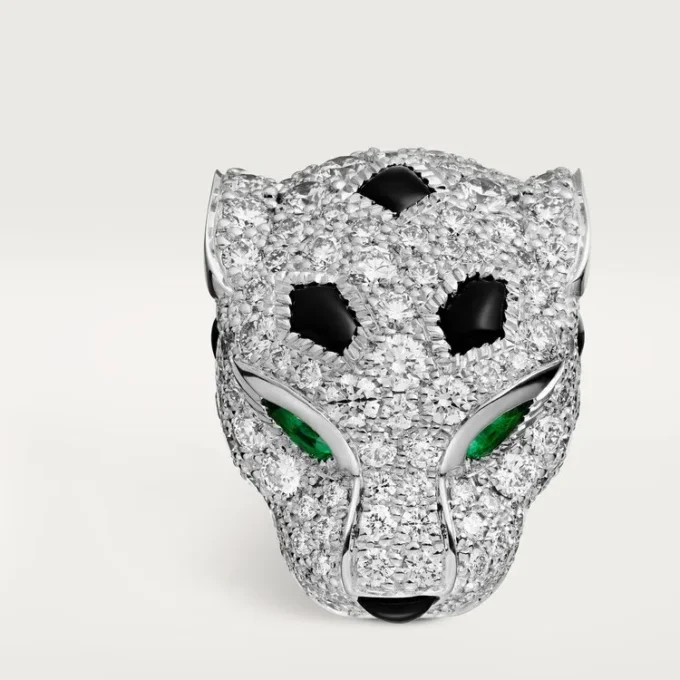 Gemelos Panthere De Cartier – Oro blanco rodiado, diamantes, esmeraldas, ónix – Cartier Gemelos Panthere De Cartier – Oro blanco rodiado, diamantes, esmeraldas, ónix – Cartier