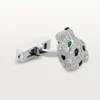 Gemelos Panthere De Cartier – Oro blanco rodiado, diamantes, esmeraldas, ónix – Cartier Gemelos Panthere De Cartier – Oro blanco rodiado, diamantes, esmeraldas, ónix – Cartier