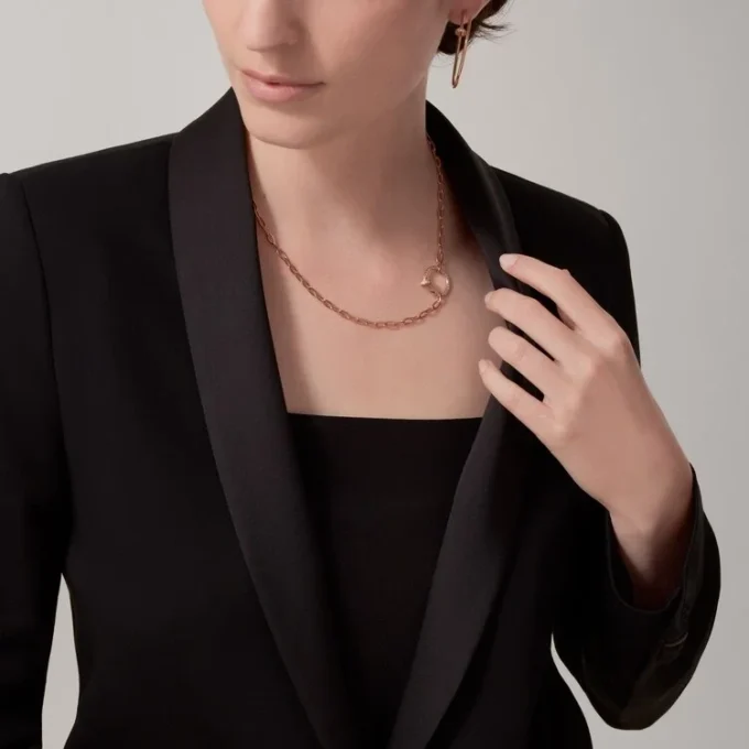 Juste Un Clou – Collar de cadena con diamantes en oro rosa | Cartier EE. UU.