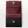 Monedero cuadrado, Must De Cartier – Piel de becerro negra, acabado en acero inoxidable – Cartier