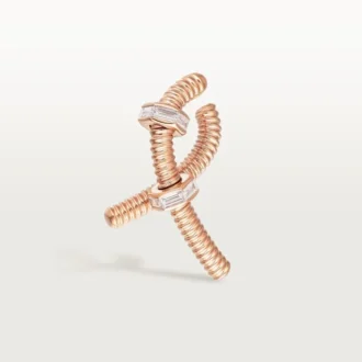 Pendiente derecho Ecrou De Cartier – Oro rosa, diamantes – Cartier