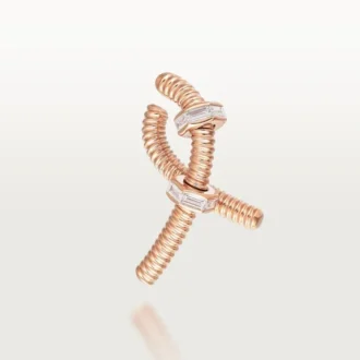 Pendiente izquierdo Ecrou De Cartier – Oro rosa, diamantes – Cartier