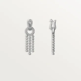 Pendientes Agrafe, diamantes de talla brillante, pavé