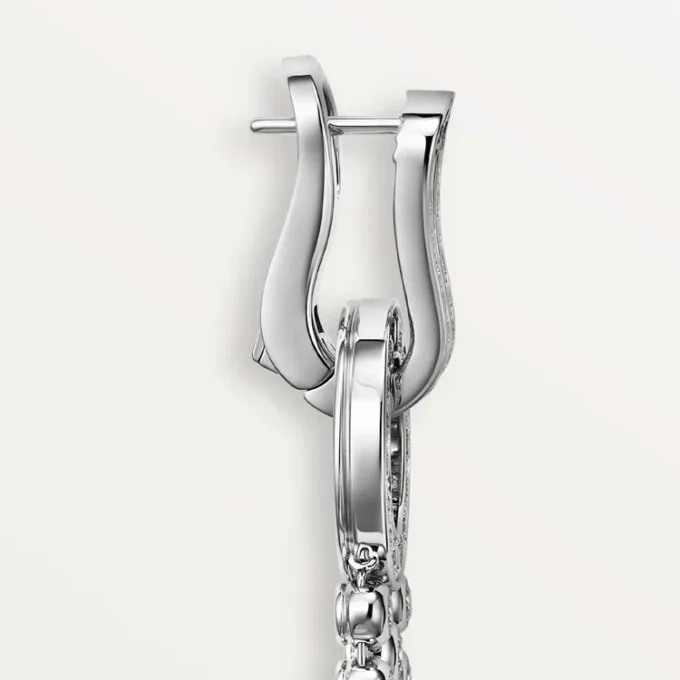 Pendientes Agrafe, diamantes de talla brillante, pavé