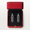 Pendientes Agrafe, diamantes de talla brillante, pavé