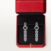 Pendientes Agrafe – Oro blanco, diamantes – Cartier