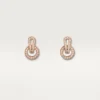 Pendientes Agrafe – Oro rosa, diamantes – Cartier