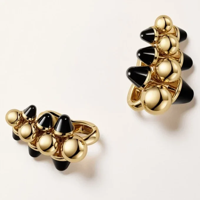 Pendientes Clash De Cartier, modelo extragrande, ónix, multiuso