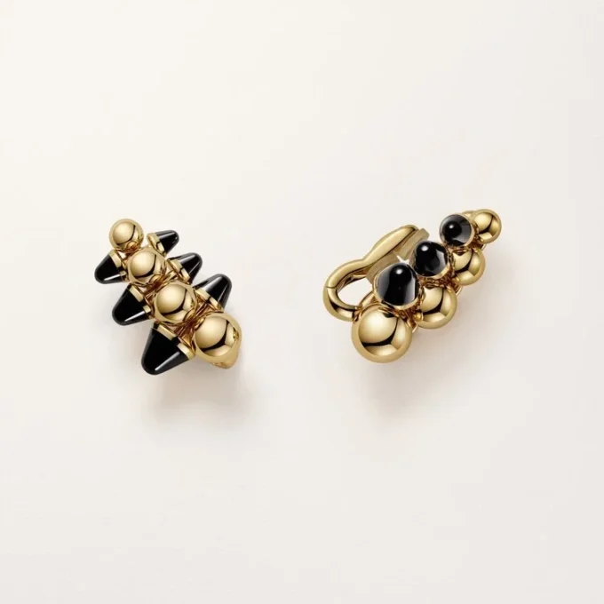 Pendientes Clash De Cartier, modelo extragrande, ónix, multiuso