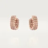 Pendientes de aro Clash de Cartier, doble fila, pavé