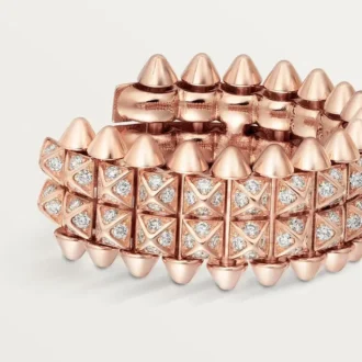 Pendientes de aro Clash de Cartier, doble fila, pavé