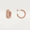 Pendientes de aro Clash de Cartier, doble fila, pavé