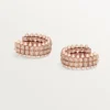 Pendientes de aro Clash de Cartier, doble fila, pavé
