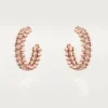 Pendientes de aro Clash de Cartier, modelo pequeño, pavé