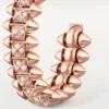 Pendientes de aro Clash de Cartier, modelo pequeño, pavé