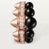 Pendientes de aro Clash de Cartier, ónix, modelo extragrande, diamantes