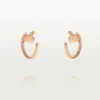 Pendientes de aro con diamantes Juste Un Clou, oro rosa | Cartier EE. UU.