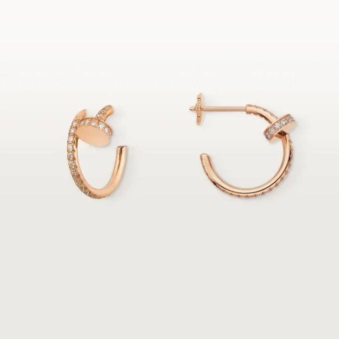 Pendientes de aro con diamantes Juste Un Clou, oro rosa | Cartier EE. UU.