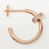 Pendientes de aro con diamantes Juste Un Clou, oro rosa | Cartier EE. UU.