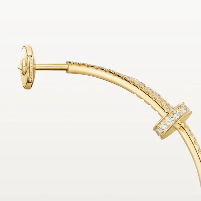 Pendientes de aro Juste Un Clou, modelo grande, pavé