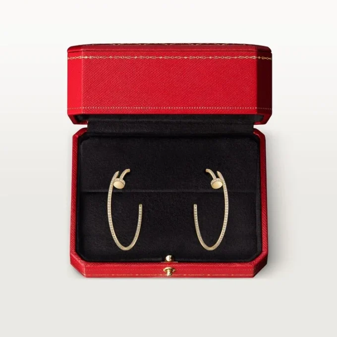 Pendientes de aro Juste Un Clou, modelo grande, pavé