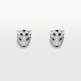 Pendientes de botón Panthere De Cartier, con pavé