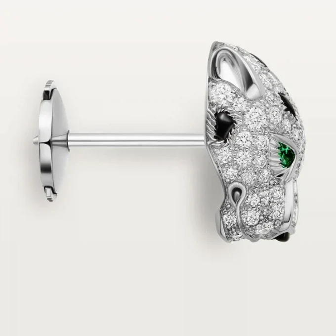 Pendientes de botón Panthere De Cartier, con pavé