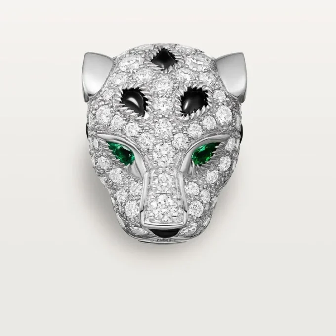 Pendientes de botón Panthere De Cartier, con pavé