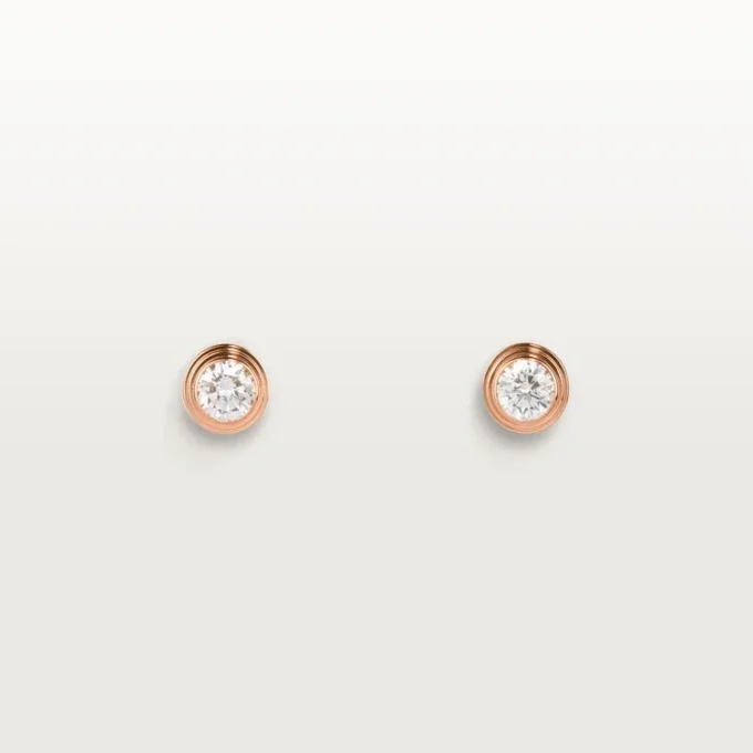 Pendientes Diamants Légers, mm – Oro rosa, diamantes – Cartier