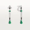 Pendientes En Equilibre, esmeralda, pavé