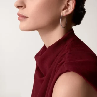 Pendientes Etincelle de Cartier, modelo grande – Oro blanco, diamantes – Cartier