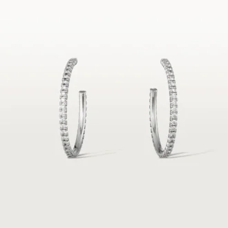 Pendientes Etincelle De Cartier, modelo mediano – Oro blanco, diamantes – Cartier