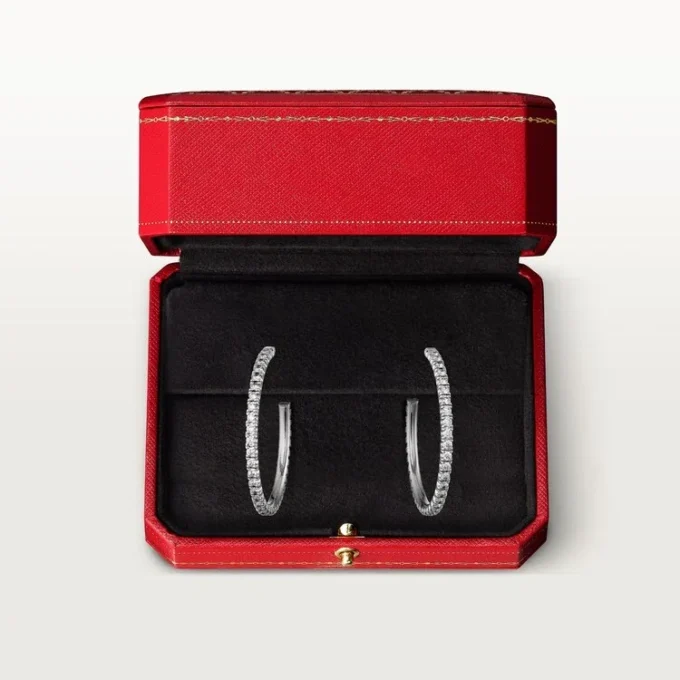 Pendientes Etincelle De Cartier, modelo mediano – Oro blanco, diamantes – Cartier