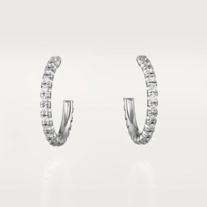 Pendientes Etincelle De Cartier, modelo pequeño – Oro blanco, diamantes – Cartier