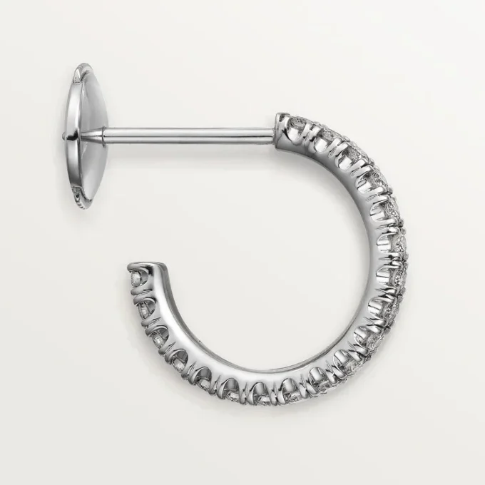 Pendientes Etincelle De Cartier, modelo pequeño – Oro blanco, diamantes – Cartier