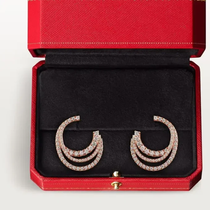 Pendientes Etincelle De Cartier – Oro rosa, diamantes – Cartier