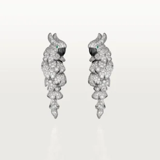 Pendientes Faune Et Flore De Cartier, con pavé