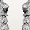 Pendientes Faune Et Flore De Cartier, con pavé