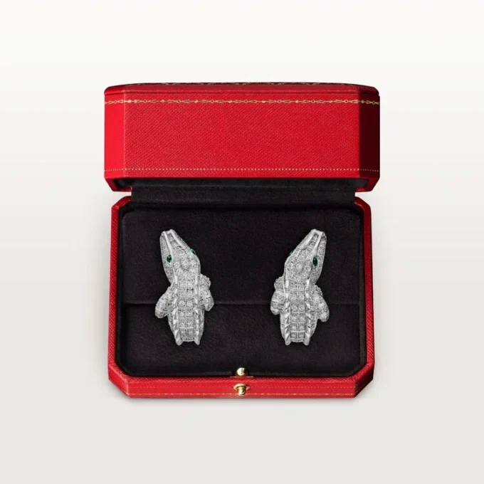 Pendientes Faune Et Flore De Cartier, con pavé