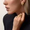 Pendientes Faune Et Flore De Cartier, diamantes amarillos, naranjas y marrones, pavé