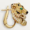Pendientes Faune Et Flore De Cartier, diamantes amarillos, naranjas y marrones, pavé