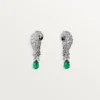Pendientes Faune Et Flore De Cartier, gotas de esmeralda, pavé