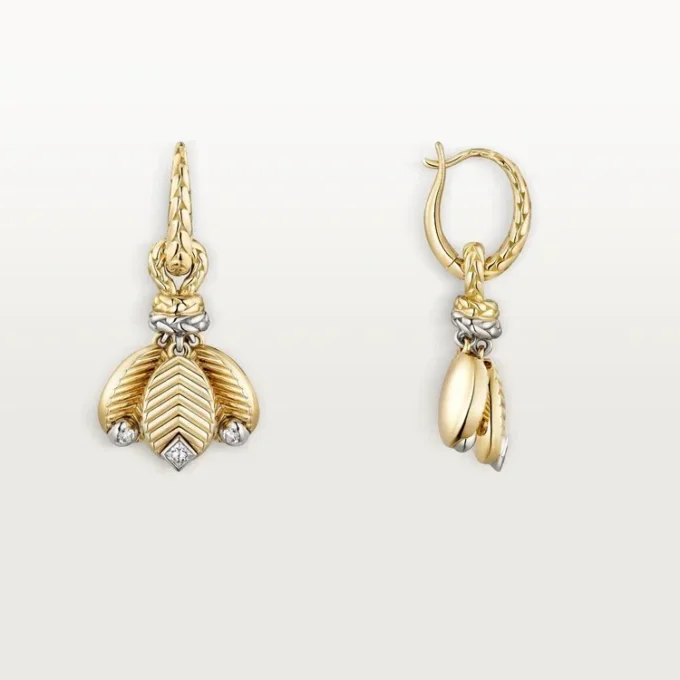 Pendientes Grain De Café, diamantes