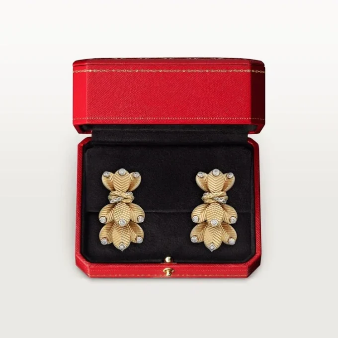Pendientes Grain De Café, diamantes